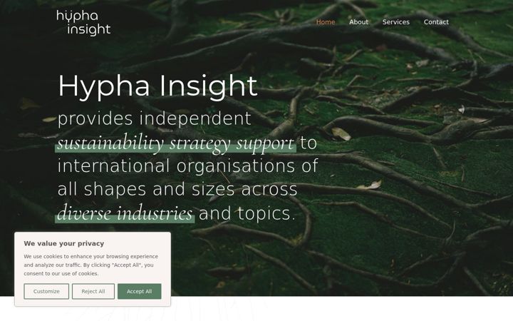 Screenshot of hyphainsight.com