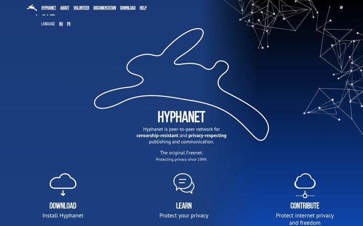 Screenshot of hyphanet.org