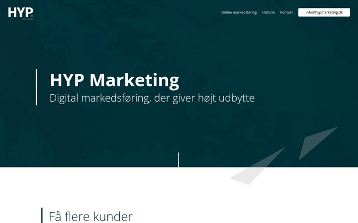 Screenshot of hypmarketing.dk