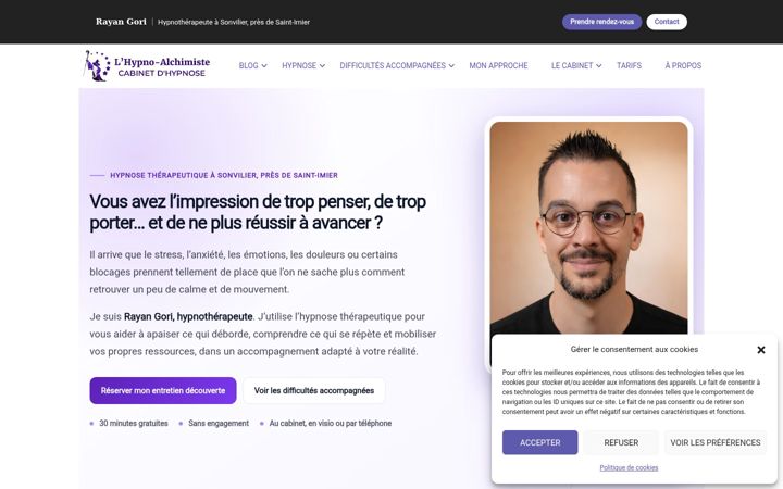 Screenshot of hypno-alchimiste.com