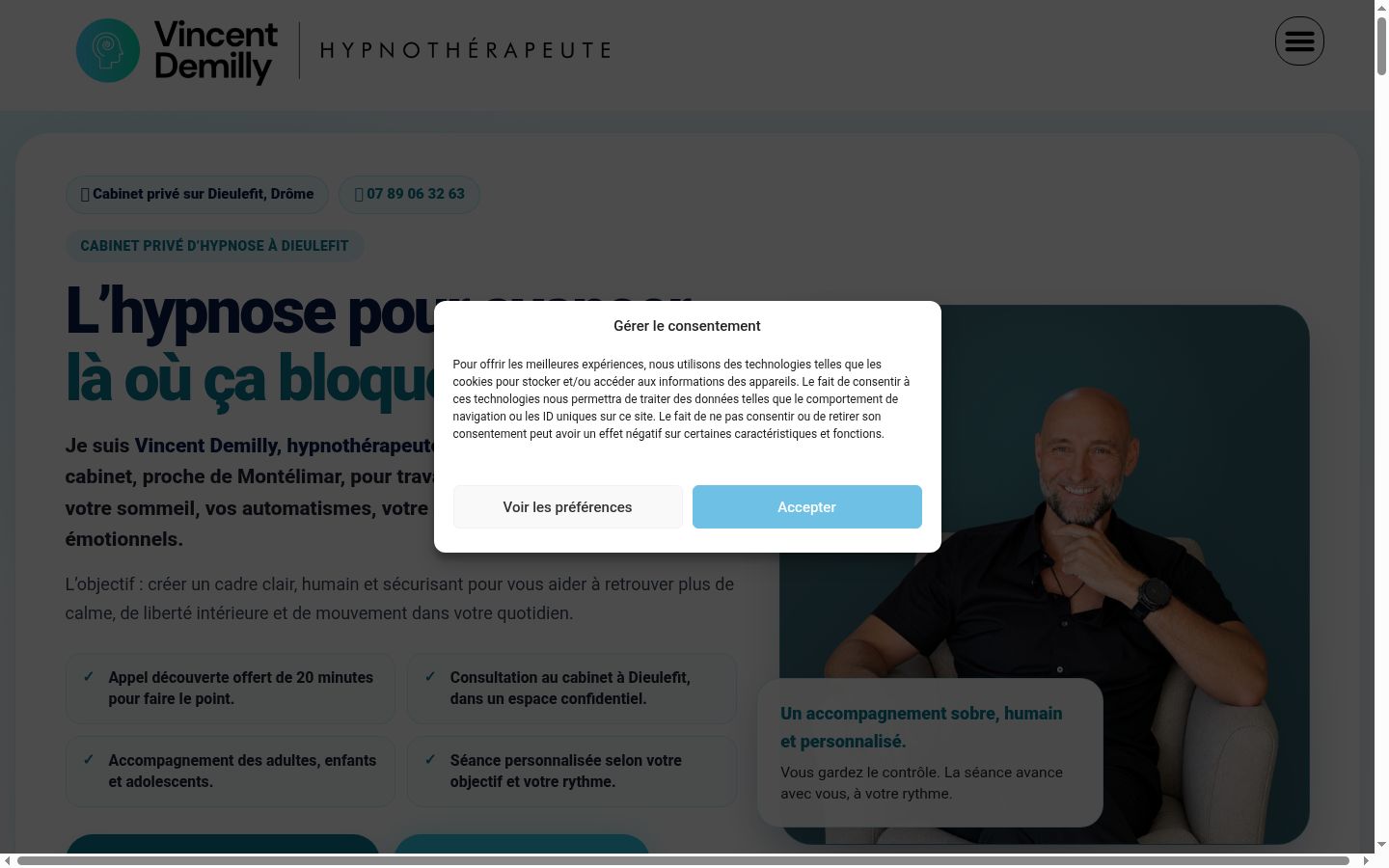 Snímek obrazovky baneru souhlasu zobrazeného před jakoukoli interakcí