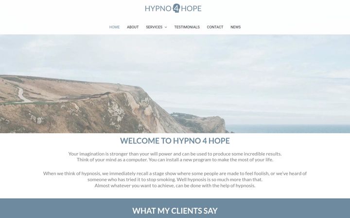 Screenshot of hypno4hope.co.uk