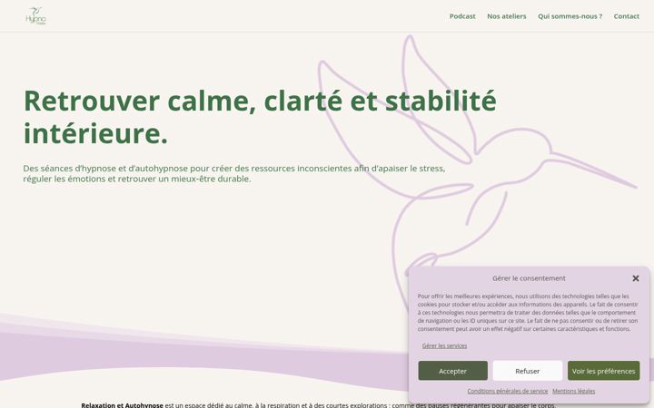 Screenshot of hypnoadele.com