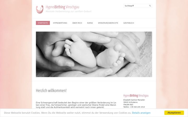 Screenshot of hypnobirthing-vinschgau.it