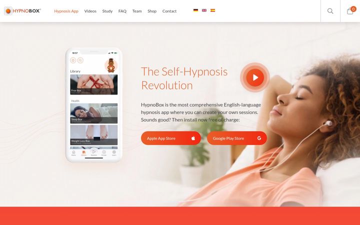 Screenshot of hypnobox.com