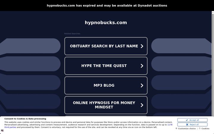 Screenshot of hypnobucks.com