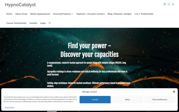 Screenshot of hypnocatalyst.com
