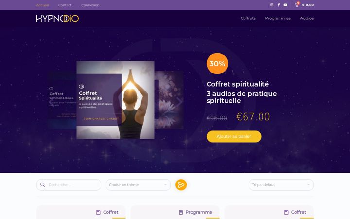 Screenshot of hypnodio.com