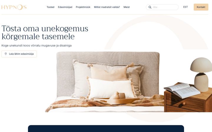 Screenshot of hypnos.ee