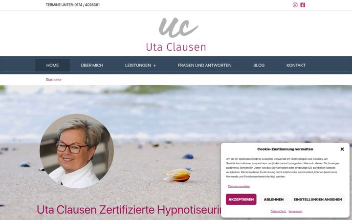 Screenshot of hypnose-clausen.de