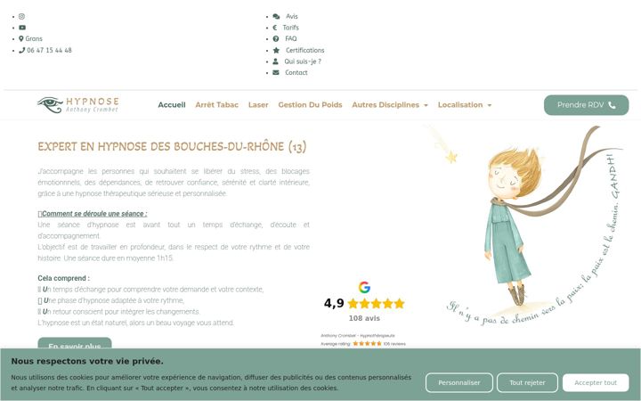 Screenshot of hypnose-crombet.com