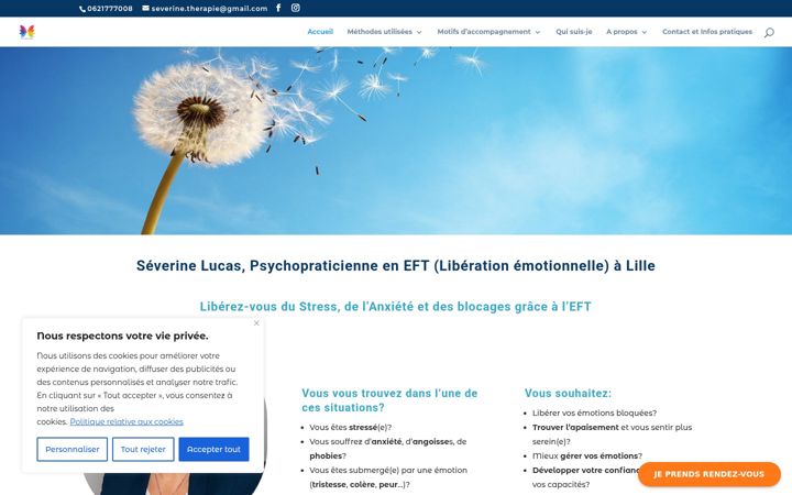 Screenshot of hypnose-eft-lille.com