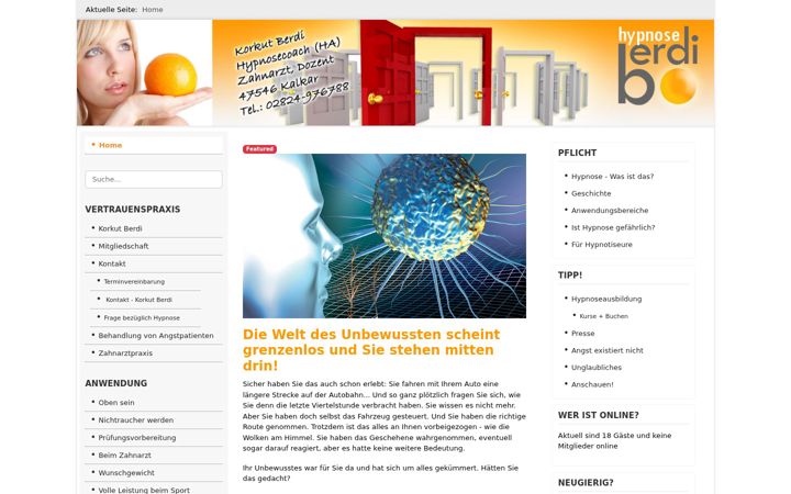 Screenshot of hypnose-information.com