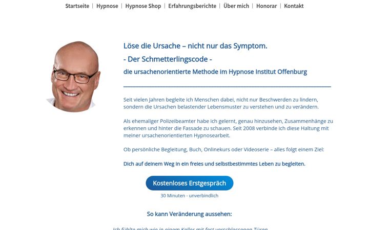 Zrzut ekranu hypnose-institut-offenburg.de