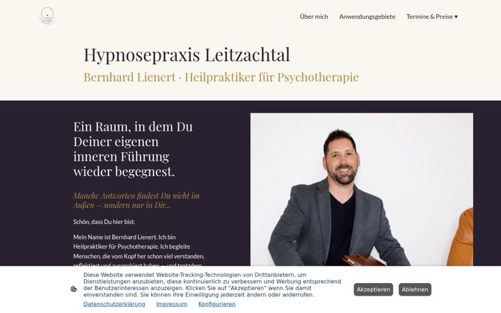 Екранна снимка на hypnose-leitzachtal.de