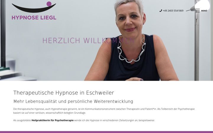 Screenshot of hypnose-liegl.de