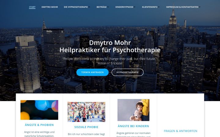 Екранна снимка на hypnose-mohr.de
