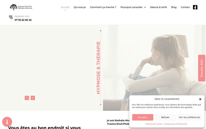 Screenshot of hypnose-paysdaix.com