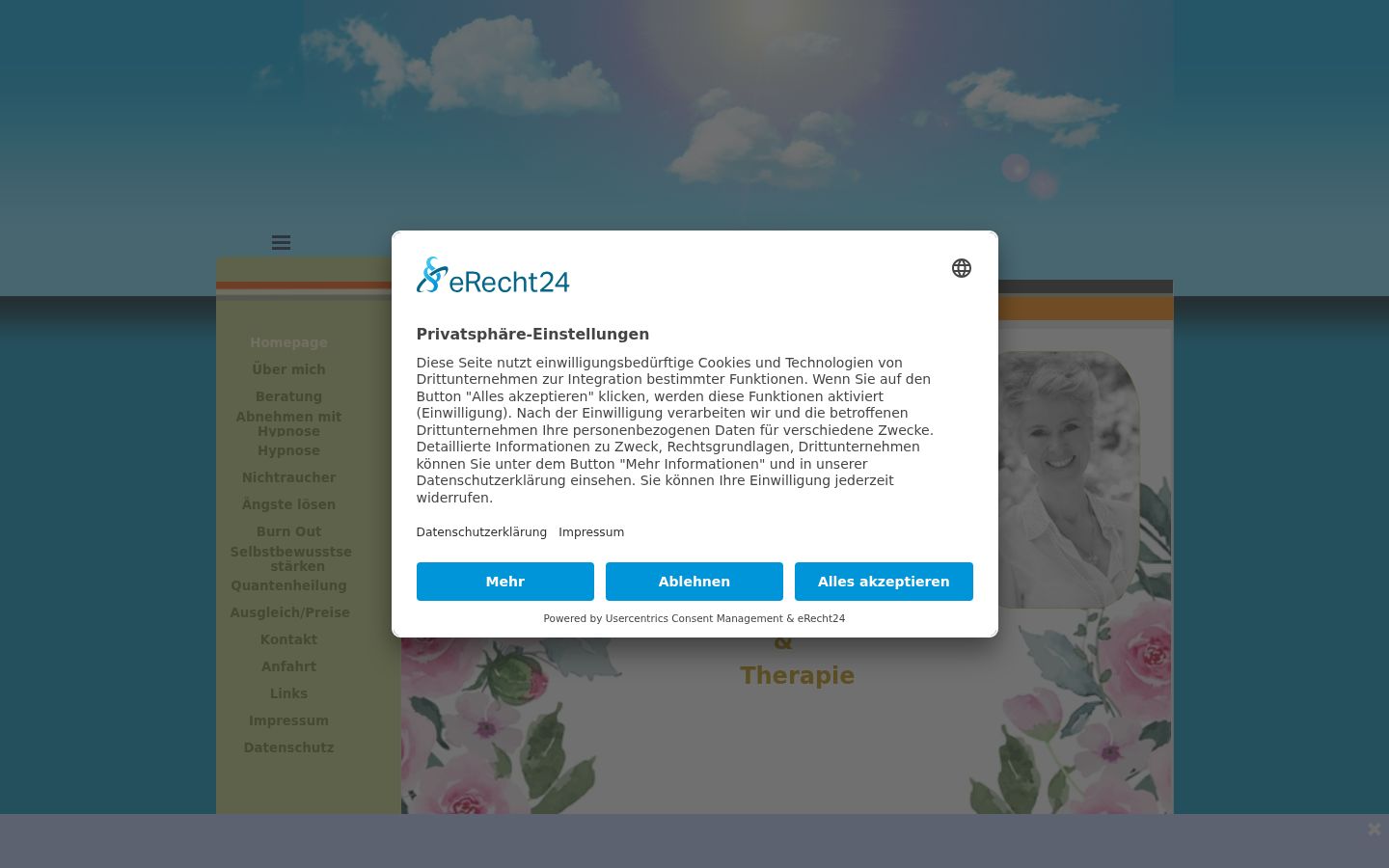 Captura de ecrã do banner de consentimento apresentado antes de qualquer interação