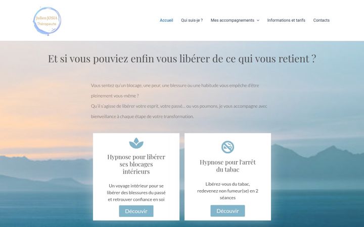Screenshot of hypnose-therapies974.com