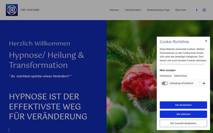 Screenshot of hypnose-transformation.de
