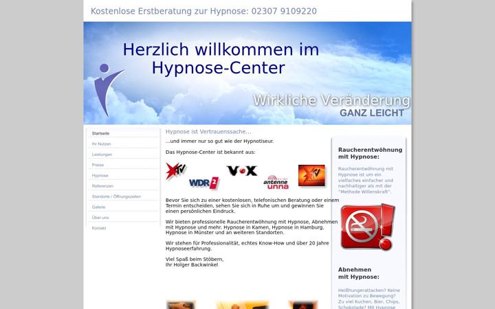 Screenshot of hypnosecenter.de