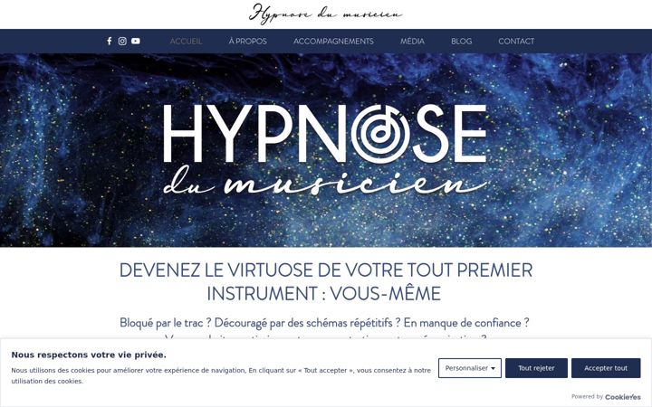Screenshot of hypnosedumusicien.com