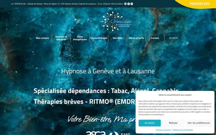 Screenshot of hypnosegeneve.net