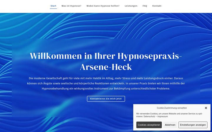 Screenshot ta' hypnosepraxis-arsene-heck.de