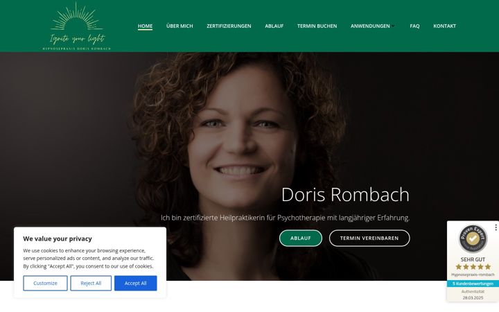 Screenshot of hypnosepraxis-rombach.de