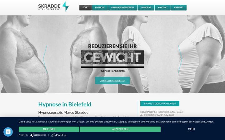 Screenshot of hypnosepraxis-skradde.de
