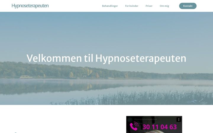 Screenshot of hypnoseterapeuten.com