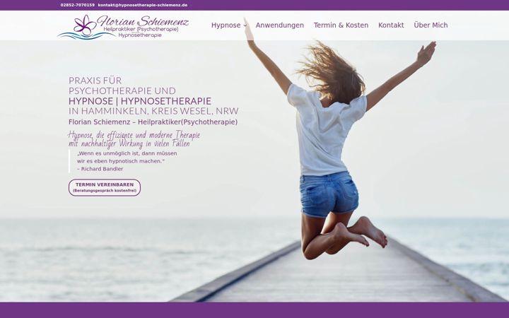 Screenshot of hypnosetherapie-schiemenz.de
