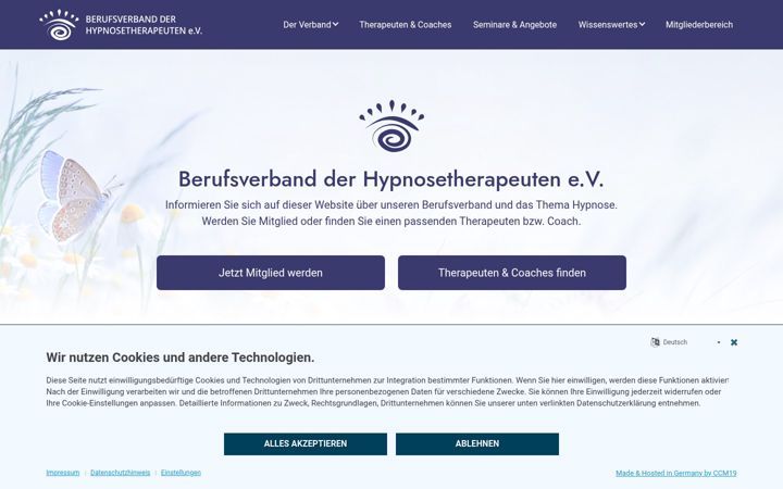 Screenshot of hypnoseverband.com