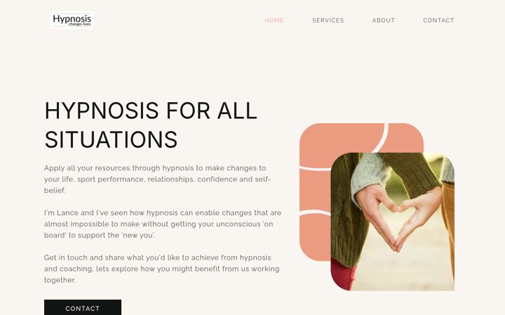 Screenshot of hypnosischangeslives.co.uk