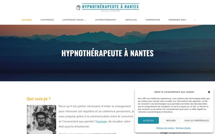 Screenshot of hypnotherapeute-a-nantes.fr