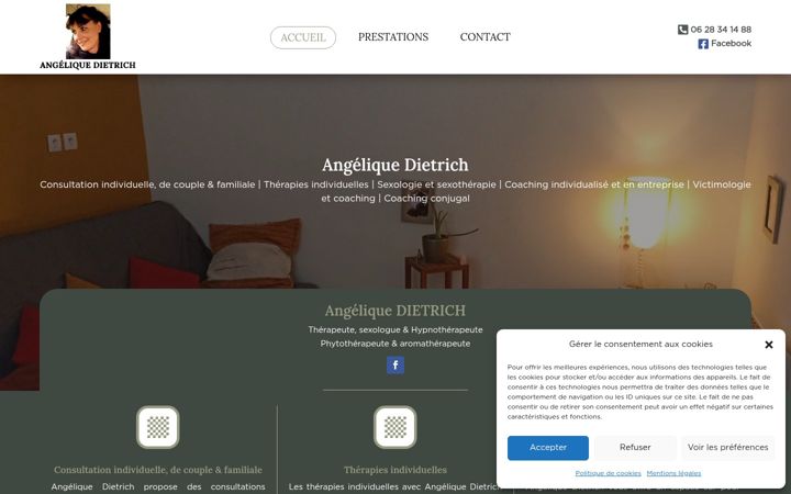 Screenshot of hypnotherapeute-angelique-dietrich.fr
