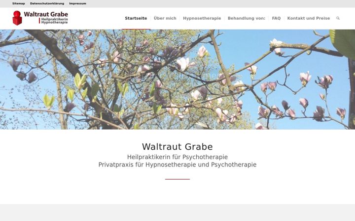 Screenshot of hypnotherapie-grabe.de