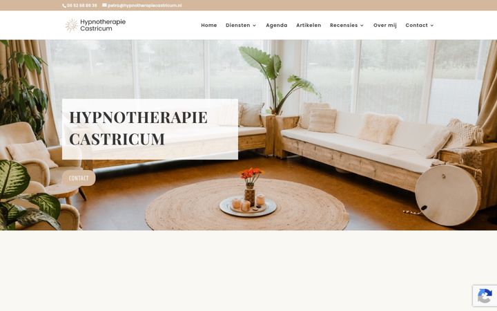 Screenshot of hypnotherapiecastricum.nl