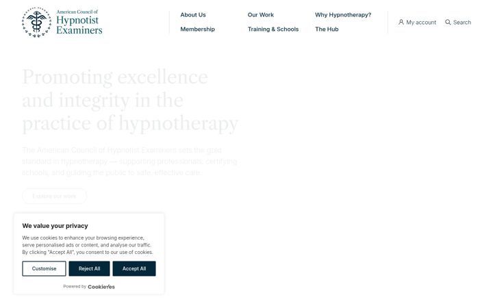 Screenshot of hypnotistexaminers.org