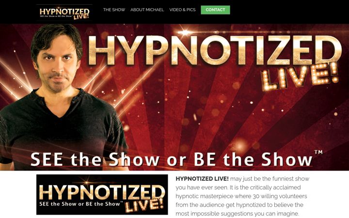 Screenshot of hypnotizedlive.com