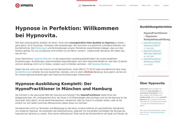 Screenshot di hypnovita.de
