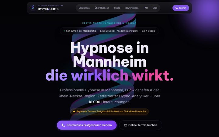 Screenshot of hypnoxperts.com