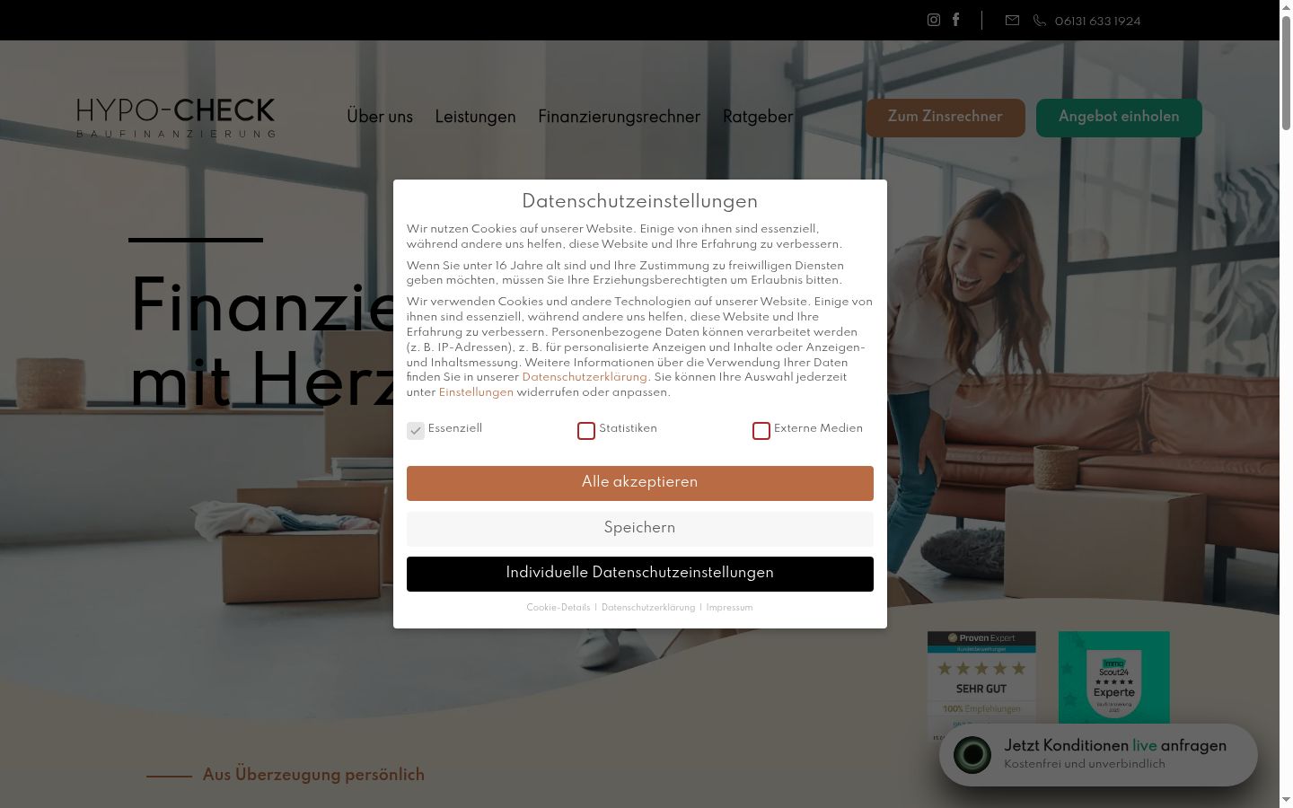 Capture d'écran de la bannière de consentement affichée avant toute interaction