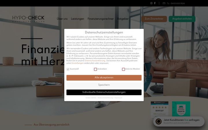 Screenshot of hypo-check.de