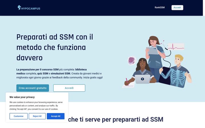 Screenshot of hypocampus.it