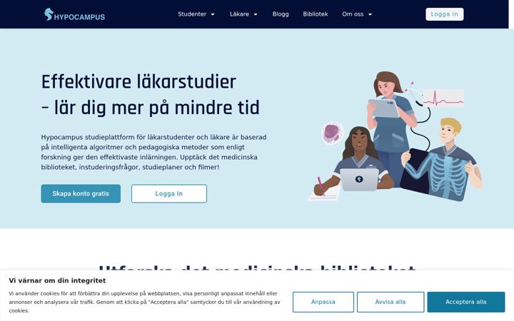 Screenshot of hypocampus.se