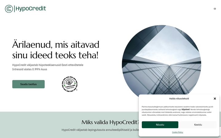 Screenshot of hypocredit.ee