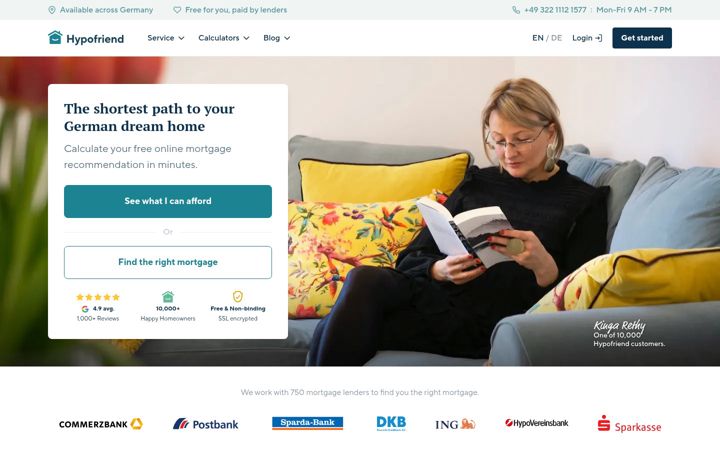 Screenshot of hypofriend.de