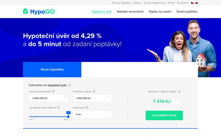 Screenshot of hypogo.cz